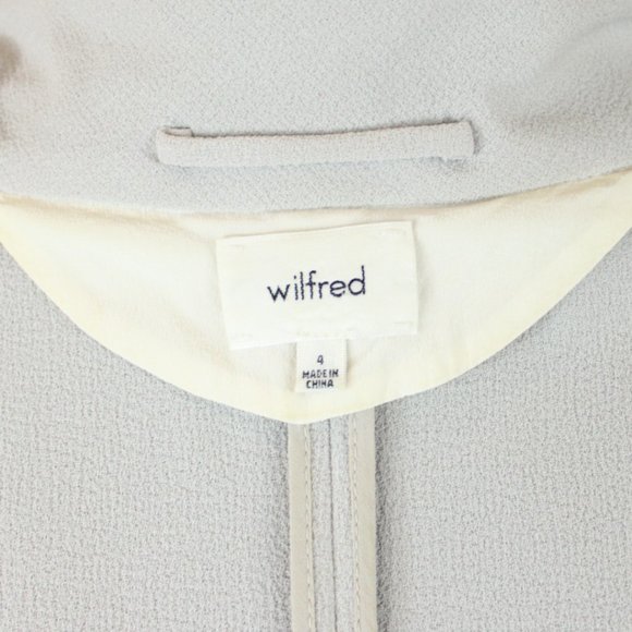 Aritzia Wilfred Chevalier Crete Jacket Size 4 Grey Shawl Collar Blazer D201 - Picture 7 of 9